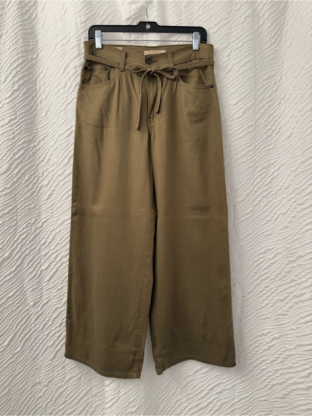 Levi’s Wide Leg Drawstring Linen Pants in Olive